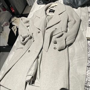 Guess Women's Light Gray Trench Coat